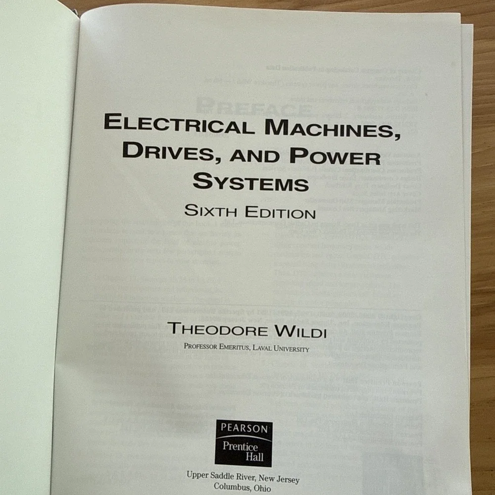 Electrical Machines, Drives and Power Systems by Theodore Wildi 6th Edition